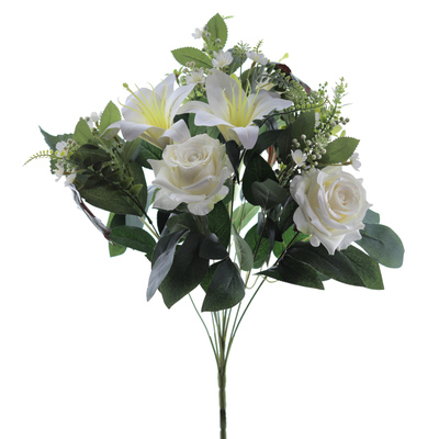 RAMO DE LILIUM ROSAS 55 CM