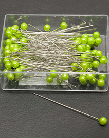 CAJA 100 ALFILERES CABEZA PERLA