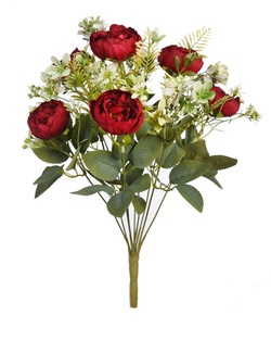 RAMO RANUNCULOS SILVESTRE 42 CM ROJO