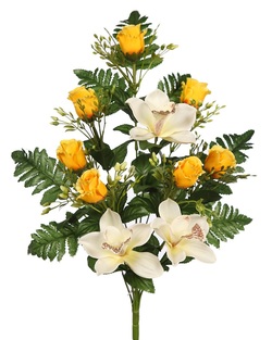 ramo palma rosa orquideas