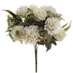 RAMO ROSAS HORTENSIAS VINTAGE CREMA