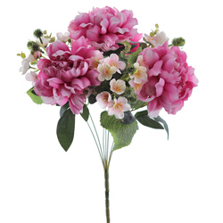 RAMO PEONIAS PRIMAVERAL FUXIA