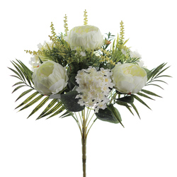 RAMO PEONIA VIBURNUM CREMA