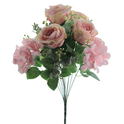 RAMO ROSAS HORTENSIAS SALM?N