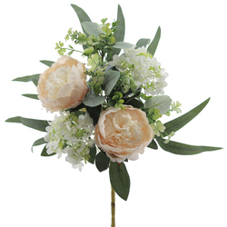 RAMO PALMA HIDRANGEA PEONIA BEIGE