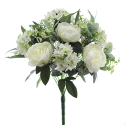 BOUQUET HIDRANGEA PEONIAS CREMA