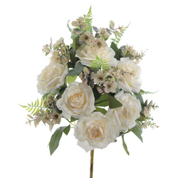 RAMO PALMA VINTAGE ROSAS CREMA