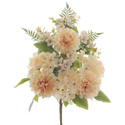RAMO PALMA HIDRANGEA ZINNIAS BEIGE