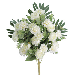 RAMO PALMA PEONIA MINI DALHIA CREMA