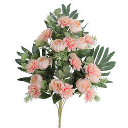 RAMO PALMA PEONIA MINI DALHIA SALM?N