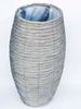 JARR?N ABOMBADO MIMBRE 30X72 CM GRIS