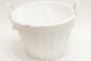 CESTO REDONDO MIMBRE 45X30 CM BLANCO
